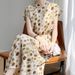 Summer Hepburn-style Elegant And Youthful Long Dress, Satin Floral For Women, Vintage Polka Dot Drapey Slimming Dress_ecoleips.com