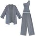 Women's Clothing simple high end women's autumn and winter new cardigan + vest + wide leg pants three piece set ss658_ecoleips.com