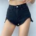 European And American Style Sexy High-waisted Denim Shorts 2024 New Model, Tight-fitting, Hip-lifting, Revealing Hot_ecoleips.com