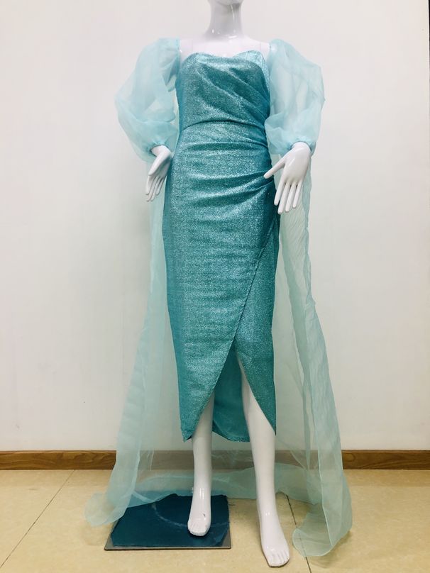 Women's Clothing Sexy Mesh Hip Wrapped Ball Gown Dress New_ecoleips.com