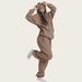 Women's Casual Hoodie & Pants Set - Cozy Loungewear Two-Piece Outfit With Eye Mask, Soft Polyester, Oversized Fit, Solid Colors_ecoleips.com