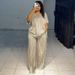 Women's Spring Blouse & Wide-Leg Pants Set – Elegant Lantern Sleeve Shirt With Flowy Trousers (S/M/L/Xl/2xl, Crisp White)_ecoleips.com