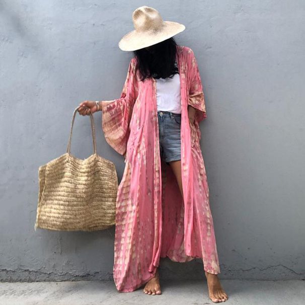 New European And American Style Hooded Cardigan, Loose Plus Size, Beach Vacation Sun Protection Jacket, Bikini Cover-up,_ecoleips.com