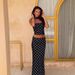 2025 Summer New Elegant Polka Dot Print Crop Top Vest And Skirt Two-Piece Set_ecoleips.com