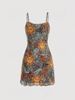 3D Printed Oil Painting Bodycon Dress - Slim Fit Sleeveless Wrap Dress With Waist Tie, Elegant Floral Summer Dress For Women_ecoleips.com