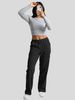 Aria Basics 2025 New Women's Cross-Border Pants For Autumn Winter, European And American Style Solid Color Elastic Waist Corduroy_ecoleips.com