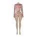 Women's Clothing Two Piece Set Printed Hooded Long Sleeve Top With Thumb Hole Buckle Slightly Flared Shorts_ecoleips.com