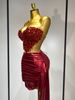 Sparkly Red Diamond Sexy Top Two Pieces Set Women Celebrate Party Luxury Birthday Nightclub Performance Dancer Stage Outfit 9D2E_ecoleips.com
