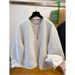 girl 2023 Korean Style Round Neck Quilted Winter Loose Casual Irregular Placket Warm Padded Cotton Jacket Women's Top Trendy_ecoleips.com