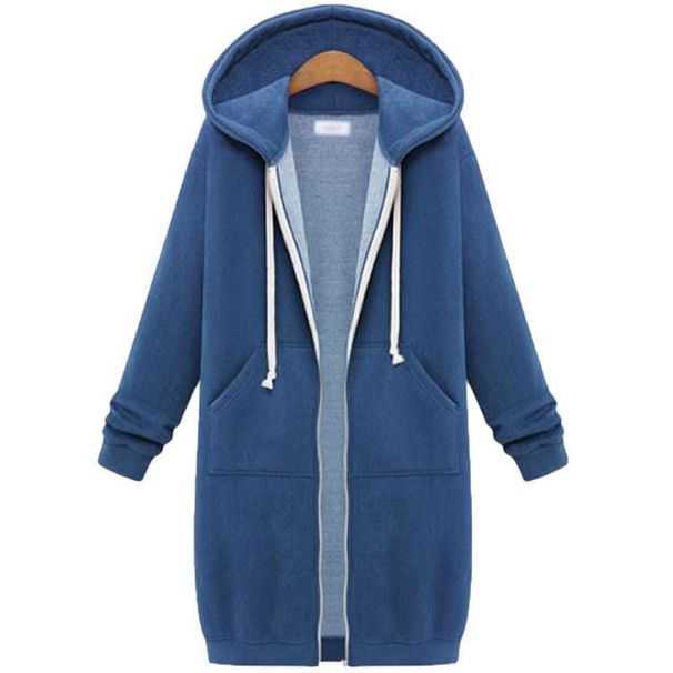Women's Clothing Autumn And Winter Women's Clothing Mid Length Hooded Long Sleeved Sweatshirt Women's Winter Coat_ecoleips.com