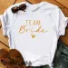 Women Cotton T Shirt Team Bride Bachelorette Party Shower Hen Party Bridesmaid Print T-Shirt 2024 Girls Wedding Female Tops_ecoleips.com