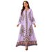 Muslim Ladies Robe Printed Hot Diamond Dress Abaya_ecoleips.com