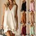 2026 New Internet Celebrity Temperament V-neck Sleeveless Loose Ruffle Edge Daily Rest Dress For Women_ecoleips.com