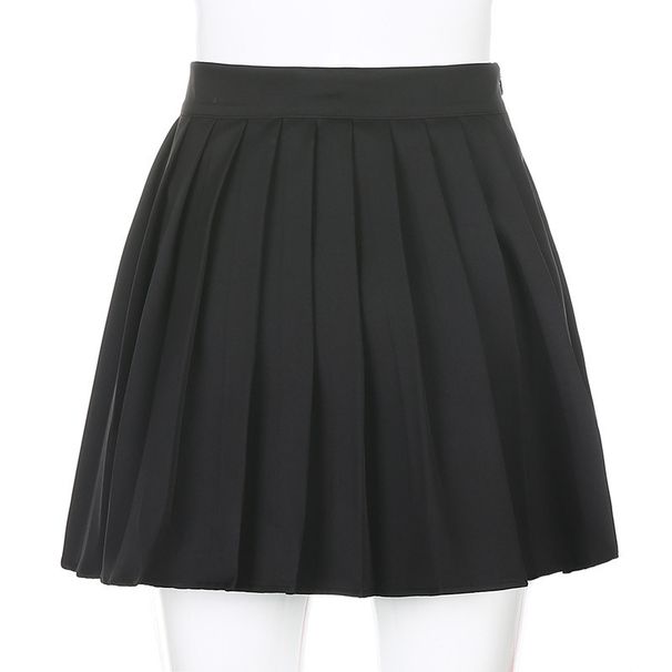 Verve 2025 White Pleated Short Women Elastic Waist Sexy Summer Embroidered Mini Tennis Skirt New Style_ecoleips.com