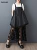 Lace Patchwork Floral Vintage Strap Dresses For Women 2025 Summer New Sleeveless Casual Loose Midi Dress Fashion Elegant Clothes_ecoleips.com