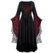 Women's Lace Dress for Halloween European And American Role Playing Hot Selling Cross Border E-commerce Best Selling Color Added Item_ecoleips.com