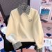 Gongyuweng 2025 Autumn/Winter Plaid Collar Two-Piece Sweatshirt For Female Students, Loose Fit, Versatile Design_ecoleips.com