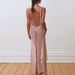 2026 Summer Hot New Women's Fashion Spaghetti Strap Floral Sexy Backless Split Tie Dress Wholesale_ecoleips.com