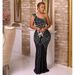 Women's Clothing Women's Fashion Solid Color Hot Diamond Oblique Collar Long Dress Female_ecoleips.com