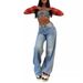Women's Clothing New Retro Long Wide Leg Pants Hot Girl Loose Wide Leg Jeans Women's High Waist Trousers_ecoleips.com