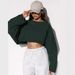 2026 Cropped Crew Neck Sweatshirt European And American Women's Fashion Short Sports Base Shirt T-shirt_ecoleips.com