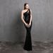 Women's 18519#dress female fairy fantasy celebrity party party evening dress sexy long slim toasting dress bride_ecoleips.com