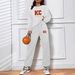 Women's KC Letter Print Fleece Lined Hoodie And Pants Set Warm Winter Outfit White Black Dark Gray S XXL_ecoleips.com