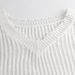 Oversized V-Neck Off-Shoulder Sweater – Long Sleeve Knit Top For Women (S-XL, White & Color-Block)_ecoleips.com