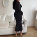 Women's Sexy Long Sleeve U Neck Bodycon Mermaid Hem Mini Dress – Pure Cute Fall Party Gown 2026_ecoleips.com