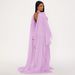 Women's Clothing Two Piece Set Pullover Backless Dress With Mesh Long Shawl Long Sleeved Ribbon Dress_ecoleips.com