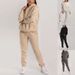2026 New Spring Women's Clothing, Cross-Border European And American Fashion Set, Solid Color Pullover Pants Long Sleeve_ecoleips.com