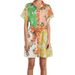 Women's Floral Print Short-Sleeved Dress With Ties And Stylish Design_ecoleips.com