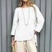 Linen-Blend Relaxed Fit Shirt – Oversized Boho Tunic Top With Roll-Up Sleeves (Sky Blue/Red/Mint/Yellow/White/Beige, Plus Size XXXL)_ecoleips.com