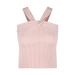 Dongdaemun Women's Pink Knitted Camisole Sleeveless Slim Fit Summer Top Pure Alluring Design for Inner Or Outer Wear_ecoleips.com