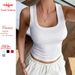 Women's Y2k Halter Neck Ribbed Stretch Top Sleeveless Casual Streetwear Basic Tee Versatile Regular Length_ecoleips.com