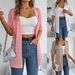 Women’s Lace Short Sleeve Knit Cardigan – UPF 30+ Summer Cover-Up (White, Khaki, Pink, Black, Beige, Orange, Brown, Burgundy)_ecoleips.com