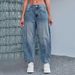 New 2026 Women's Casual Loose Wide Leg Pants mid Waist Washed Denim Long Trousers European American Fashion Cotton_ecoleips.com