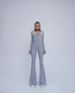 Sexy V-Neck Jumpsuit With Long Sleeves – Stretchy Polyester Bodysuit, Slim-Fit One-Piece Pantsuit For Women, Streetwear-Inspired Button-Up Romper_ecoleips.com