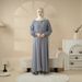 Verve Muslim Women Loose Casual Solid Color Modest Clothing Abaya Dress Kaftan_ecoleips.com