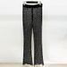 Women's Clothing New Style Hollow Beaded Three Dimensional Flower Suit Pearl Sequin Mesh Trousers Set_ecoleips.com