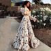 Women's Clothing Summer New Butterfly Print Dress Two Piece Bohemian Big Skirt Beach Long Skirt_ecoleips.com