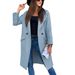 Cross-border 2024 Wish European And American New Autumn/Winter Solid Color Long-Sleeve Suit Collar Button Pocket_ecoleips.com
