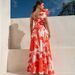 Women's Clothing Swimwear New Ruffled Printed One Piece Swimsuit Holiday Suit Female Hot Style_ecoleips.com