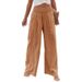 Aria Basics High-waisted Casual Pants, Cotton-linen Loose-fitting Trousers, European American Style, Spring And Summer Women's_ecoleips.com