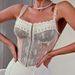 Women’s Clothing New French Sexy Suspender Lace Lace Ins Style Splicing Perspective Small Vest_ecoleips.com