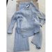 Women's Stylish Blue Polo Collar Long Sleeve Shirt & Wide Leg Pants Set - Casual Spring Outfit - Comfortable & Trendy_ecoleips.com