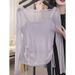 Stylish Long-sleeved Sun Protection Air Conditioning Cover-up, 2025 Summer New Thin Fashion Casual Drawstring Top_ecoleips.com