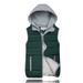 Women's Clothing autumn and winter new Korean candy color down cotton vest large size women's hooded cotton vest_ecoleips.com