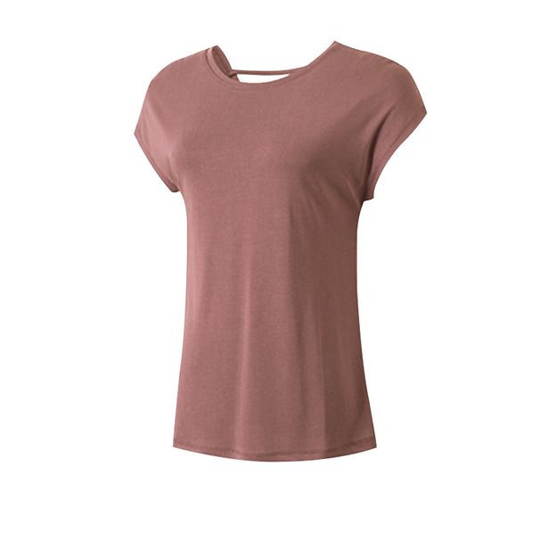 Jaga Ball Women's Lightweight Modal Short Sleeve Yoga Top - Loose Fit Breathable Workout Shirt For Gym, Running, Fitness_ecoleips.com