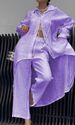 Women's Summer Fashion Casual Long Sleeve Top And Pants Suit Irregular Hem Clothing_ecoleips.com